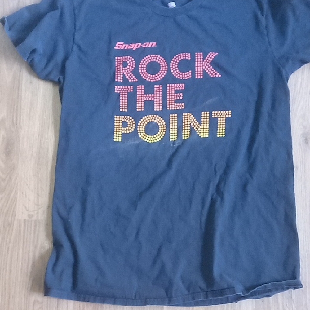 Hanes Short Sleeve Tees in Blue and Pink with Modern Typography
